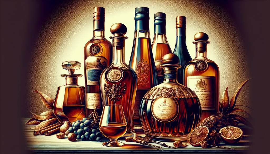 exploration des bouteilles de prestige : cognac, rhum et ratafia de champagne à l'honneur