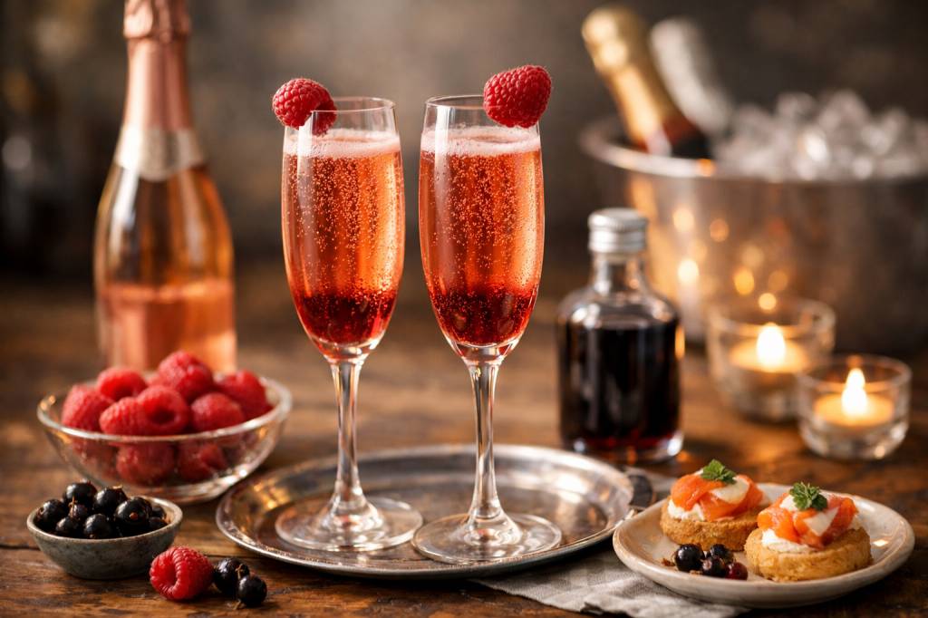 Le kir royal au champagne rosé : histoire, secrets de préparation et accords gourmands