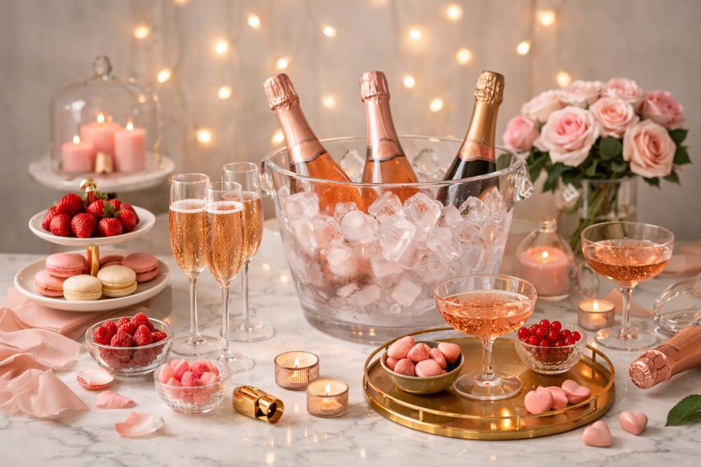Créer un bar à champagne rosé à la maison : idées de mise en scène, accessoires incontournables et conseils de service